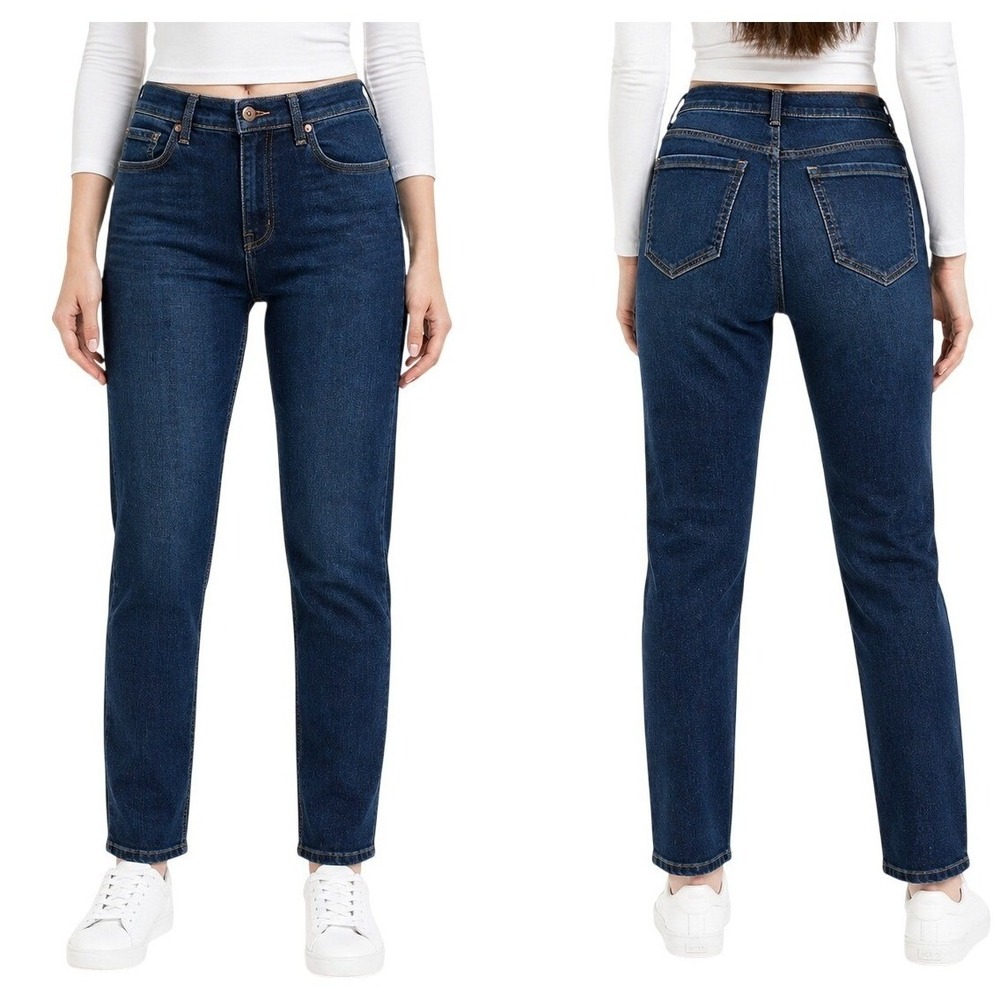 Gloria Vanderbilt Amanda High Rise Tapered Jeans Dark Wash Blue Womens 4P Petite